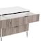 Manhattan Comfort DUMBO 6-Drawer Double Low Dresser in White and Grey DR003-WG - alternate 7